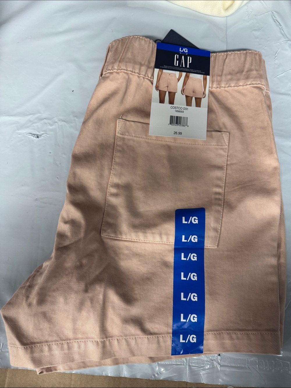GAP Pale Pink Utility Shorts with Patch Pocket